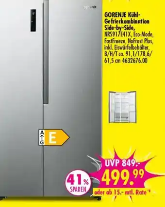 GORENJE Kühl-Gefrierkombination Side-by-Side