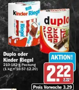 AEZ Duplo oder Kinder Riegel Angebot