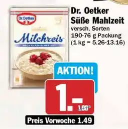 AEZ Dr. Oetker Süße Mahlzeit Milchreis Angebot