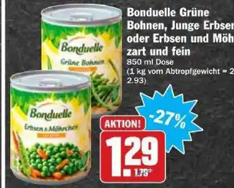 dodenhof Bonduelle Grüne Bohnen, Junge Erbsen Oder Erbsen Und Möhzart Und Fein Angebot