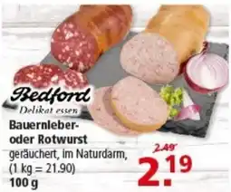 Multi Markt Bedford Bauernleber- oder Rotwurst Angebot