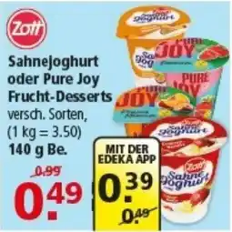 Multi Markt Zott Sahnejoghurt oder Pure Joy Frucht-Desserts Angebot