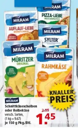 Multi Markt Milram Schnittkäsescheiben oder Reibekäse Angebot