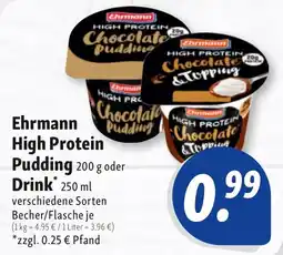 Nah & Frisch Ehrmann High Protein Pudding Angebot