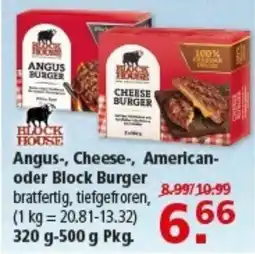 Multi Markt Block House Angus-, Cheese-, American- oder Block Burger Angebot