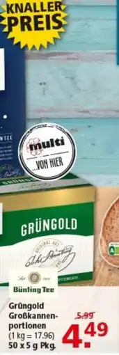 Multi Markt Grüngold Bünsting Tee Angebot