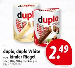 Nah & Frisch duplo, duplo White oder kinder Riegel Angebot