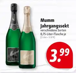 Nah & Frisch Mumm Jahrgangssekt Angebot