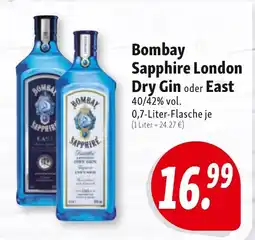 Nah & Frisch Bombay Sapphire London Dry Gin Angebot