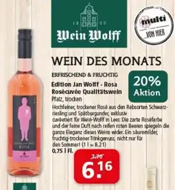 Multi Markt Wein Wolff Edition Jan Wolff - Rosa Rosécuvee Qualitätswein Angebot