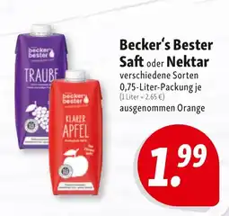Nah & Frisch Becker's Bester Saft oder Nektar Angebot