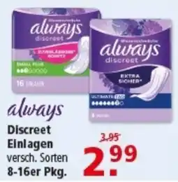 Multi Markt always Discreet Einlagen Angebot