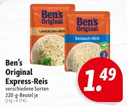 Nah & Frisch Ben's Original Express-Reis Angebot