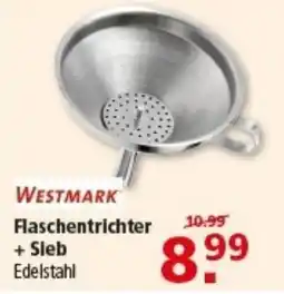 Multi Markt WESTMARK Flaschentrichter + Sieb Edelstahl Angebot