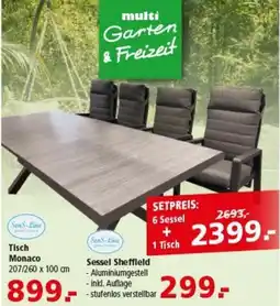 Multi Markt SenS-Line Tisch Monaco Angebot