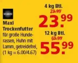 Multi Markt Maxi Trockenfutter für große Hunderassen, Huhn mit Lamm, getreidefrei Angebot