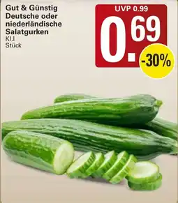 WEZ Deutsche oder niederländische Salatgurken Angebot