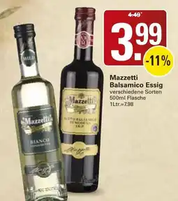 WEZ Mazzetti Balsamico Essig Angebot