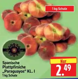 Edeka Herkules Spanische Plattpfirsiche "Paraguayos" KL. I Angebot