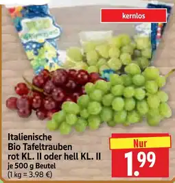 Edeka Herkules Italienische Bio Tafeltrauben Angebot