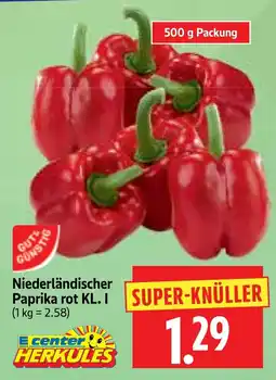 Edeka Herkules Niederländischer Paprika rot KL. I Angebot