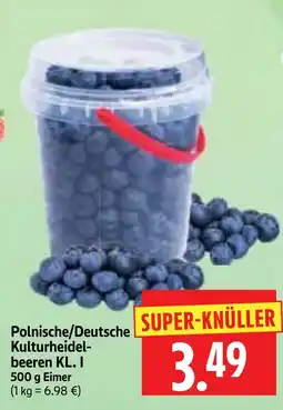 Edeka Herkules Polnische/Deutsche Kulturheidelbeeren KL. I Angebot