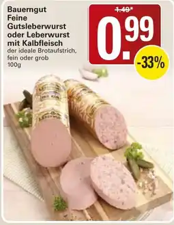 WEZ Bauerngut Feine Gutsleberwurst oder Leberwurst mit Kalbfleisch Angebot