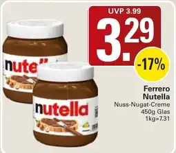WEZ Ferrero Nutella Angebot