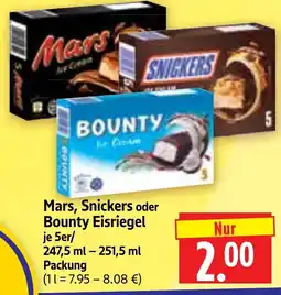 Edeka Herkules Mars, Snickers oder Bounty Eisriegel Angebot
