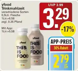 WEZ yfood Trinkmahlzeit Angebot