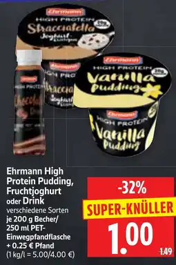 Edeka Herkules Ehrmann High Protein Pudding Angebot
