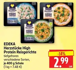 Edeka Herkules Herzstücke High Protein Reisgerichte Angebot