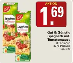 WEZ Gut & Günstig Spaghetti mit Tomatensauce Angebot
