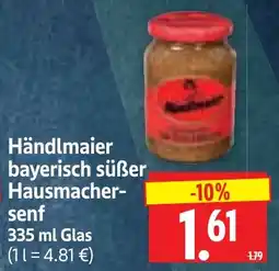 Edeka Herkules Händlmaier bayerisch süßer Hausmacher-senf Angebot