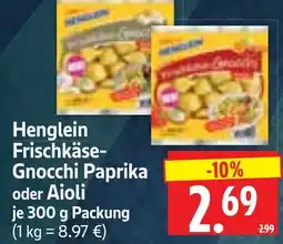 Edeka Herkules Henglein Frischkäse-Gnocchi Paprika Angebot