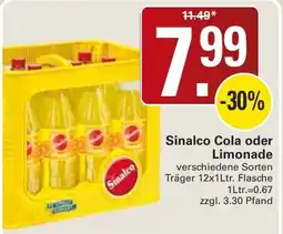 WEZ Sinalco Cola oder Limonade Angebot