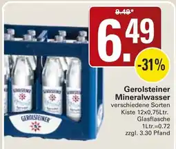WEZ Gerolsteiner Mineralwasser Angebot