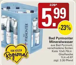 WEZ Bad Pyrmonter Mineralwasser Angebot