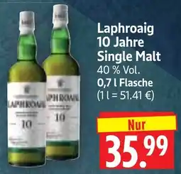 Edeka Herkules Laphroaig 10 Jahre Single Malt Angebot