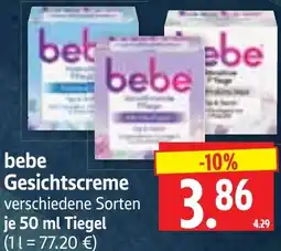 Edeka Herkules bebe Gesichtscreme Angebot