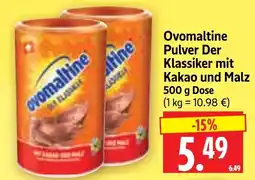 Edeka Herkules Ovomaltine Pulver Der Klassiker mit Kakao und Malz Angebot