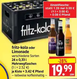 Edeka Herkules fritz-kola oder Limonade Angebot