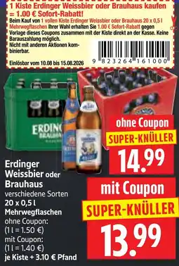 Edeka Herkules Erdinger Weissbier oder Brauhaus Angebot