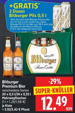 Edeka Herkules Bitburger Premium Bier Angebot