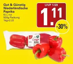 WEZ Gut & Günstig Niederländische Paprika Angebot