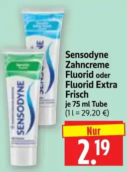 Edeka Herkules Sensodyne Zahncreme Fluorid oder Fluorid Extra Frisch Angebot
