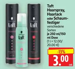 Edeka Herkules Taft Haarspray, Haarlack oder Schaumfestiger Angebot