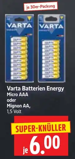 Edeka Herkules Varta Batterien Energy Angebot