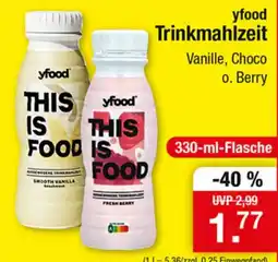 Zimmermann yfood Trinkmahlzeit Angebot