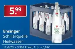 Sagasser Ensinger Schillerquelle Heilwasser Angebot